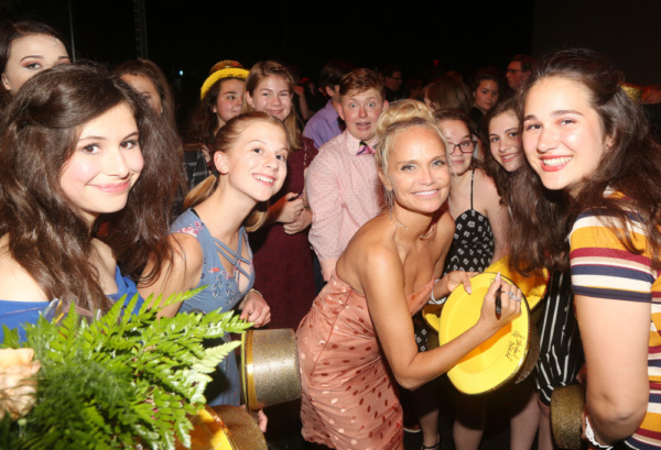 Kristin Chenoweth signs KCBBC campers' gold hats from the finale! Photo