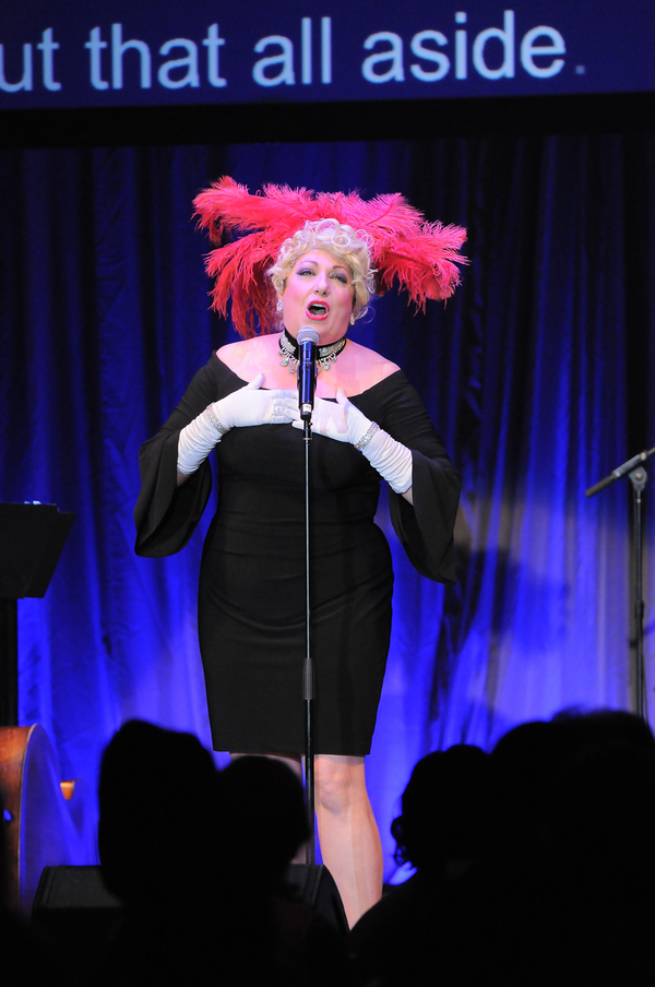 Forbidden Broadway parody of Bette Midler in â€œHello, Dolly!â€ Photo