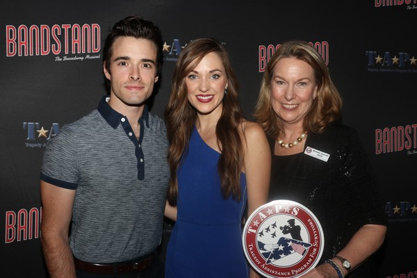 Corey Cott, Laura Osnes and TAPS founder Bonnie Carroll Photo