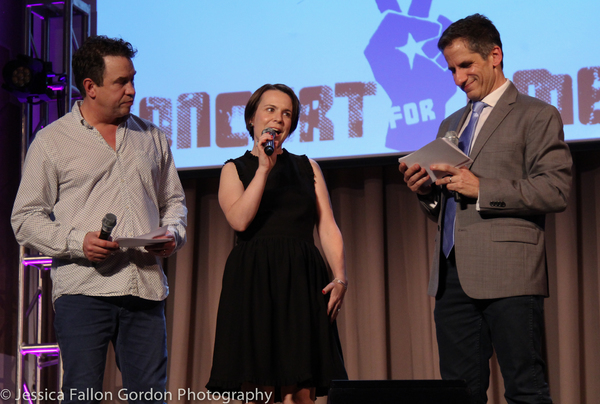 James Wesley and Seth Rudetsky with Michelle LaPointe from the Southern Poverty Law C Photo