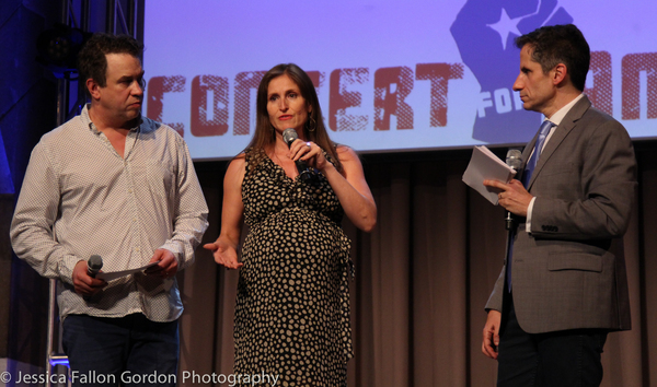 James Wesley and Seth Rudetsky with Adriana Pinon from Texas ACLU Photo