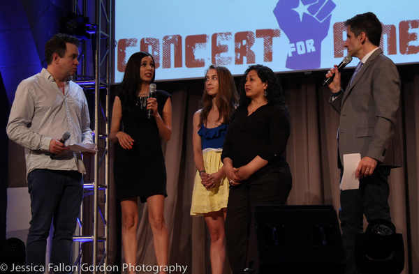 James Wesley and Seth Rudetsky with representatives from Al Otro Lado Photo