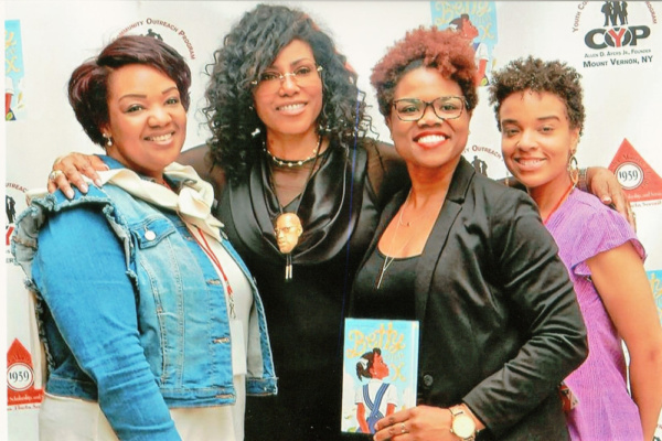 Ilyasah Shabazz (second from left), the third daughter of Malcolm X and Dr Betty Shab Photo