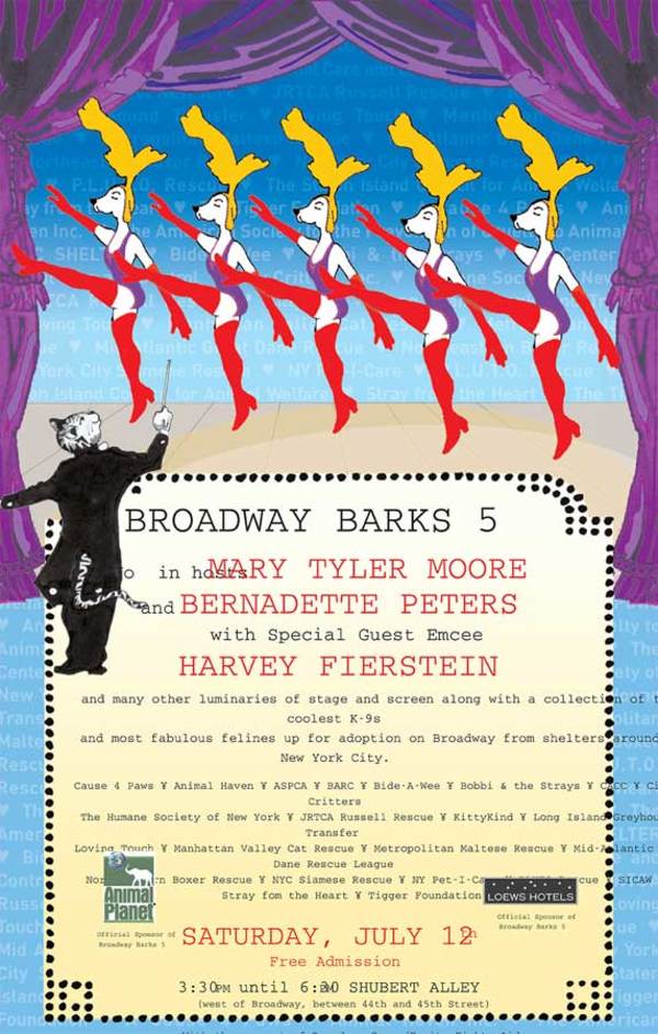 Countdown to Barks Get Animated with 17 Years of Broadway Barks Posters!