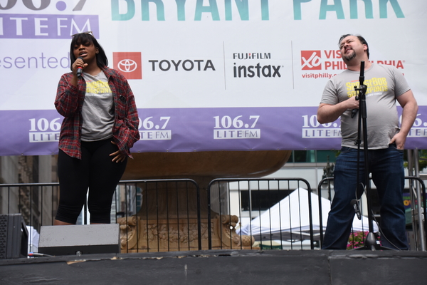 Photo Coverage: Cast Members From WAITRESS, SPONGEBOB, and More Perform at Broadway In Bryant Park Image