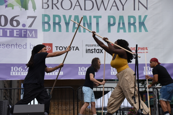 Photo Coverage: Cast Members From WAITRESS, SPONGEBOB, and More Perform at Broadway In Bryant Park Image