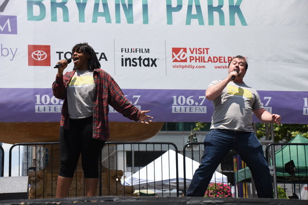 Photo Coverage: Cast Members From WAITRESS, SPONGEBOB, and More Perform at Broadway In Bryant Park Image