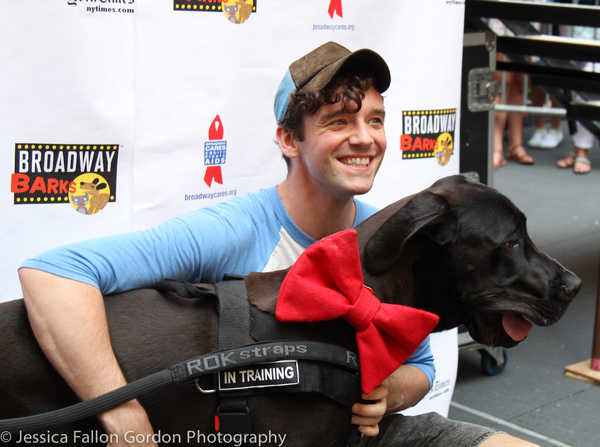Michael Urie with Michael the Great Dane Photo