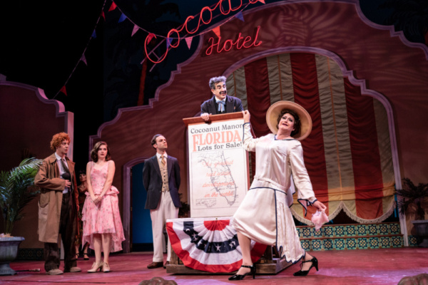 Seth Shelden as Harpo Marx; Ainsley Seiger as Polly Potter, Sam Reeder as Robert Jami Photo