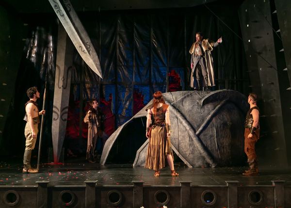 Clark Scott Carmichael as Lucius with the company of Titus Andronicus. Photo credit:  Photo