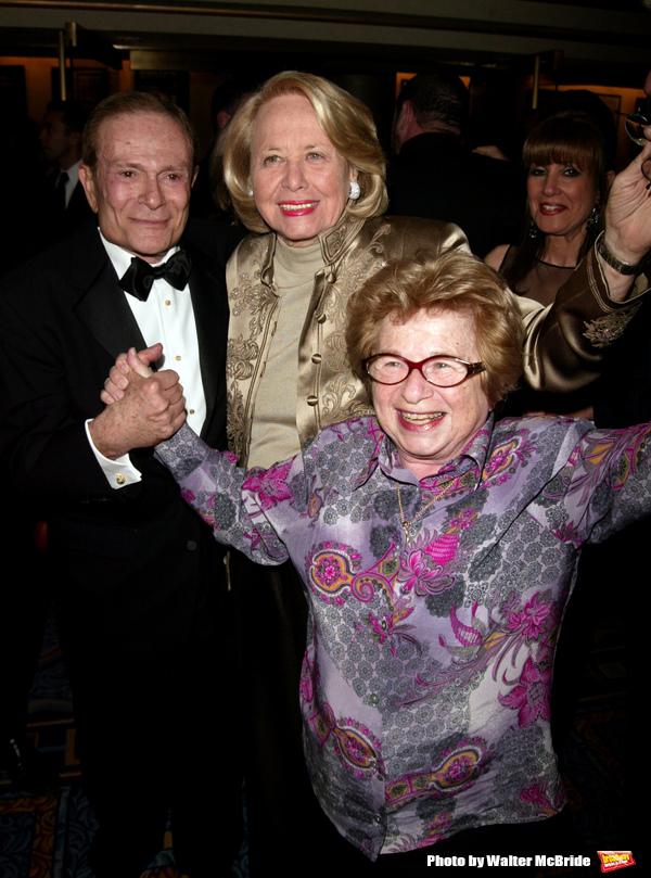 Ruth Westheimer and Liz Smith with Jerry Herman Photo