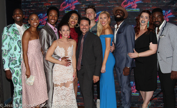 Alison Solomon, Joshua Bergasse and the cast of SMOKEY JOE'S CAFE Photo