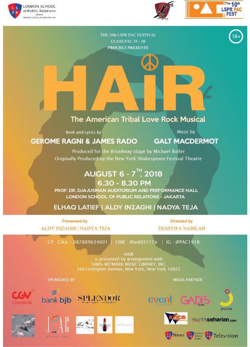 BWW Previews: HAIR : THE MUSICAL IS LETTING THE SUN SHINE IN TO JAKARTA at Prof. Dr. Djajusman Auditorium And Performance 