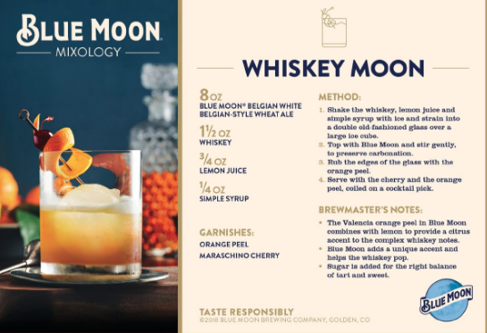 BLUE MOON BREWING COMPANY Refreshing Summer Cocktail Recipes 