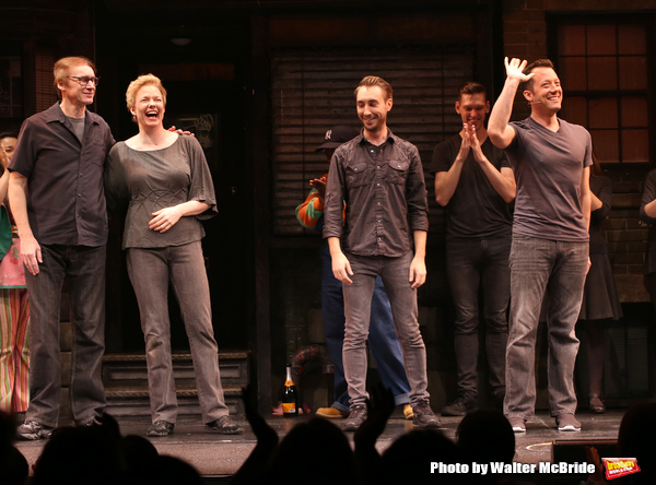 Original cast members Rick Lyon, Jennifer Barnhart and John Tartaglia with cast  Photo