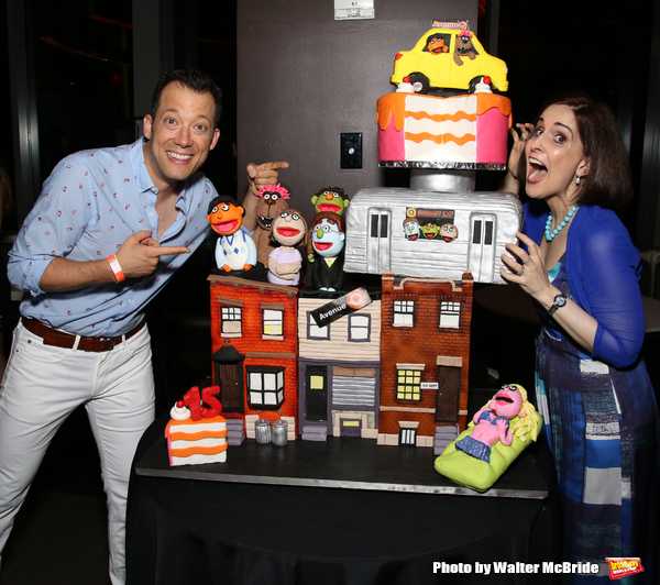 Photo Coverage: AVENUE Q Celebrates 15th Anniversary With Cake Before The Show Image