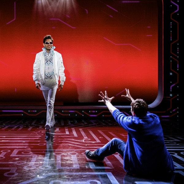 Photo Flash: Get a First Look at Will Roland, George Salazar, Jason Tam, and the Cast of BE MORE CHILL in Action Image