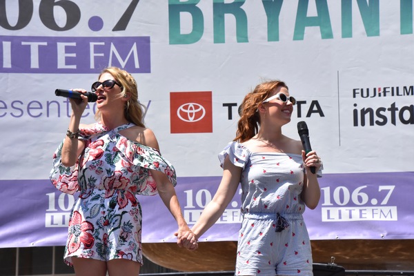 Caissie Levy and Patti Murin kick off the finale number Photo