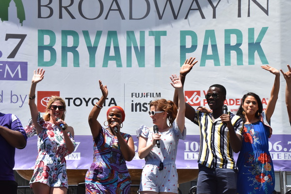 Caissie Levy, Tshidi Manye, Patti Murin, Bradley Gibson and Arielle Jacobs Photo