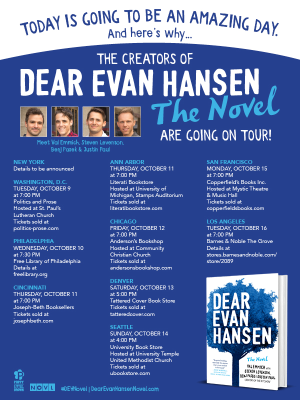 BWW Previews: DEAR EVAN HANSEN Fall Book Tour Announced! 
