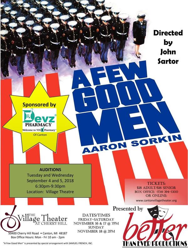 A FEW GOOD MEN Auditions Announced In Canton 