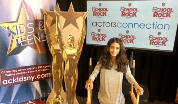 Madison Lagares from School of Rock on Broadway surprised campers at Actors Connectio Photo