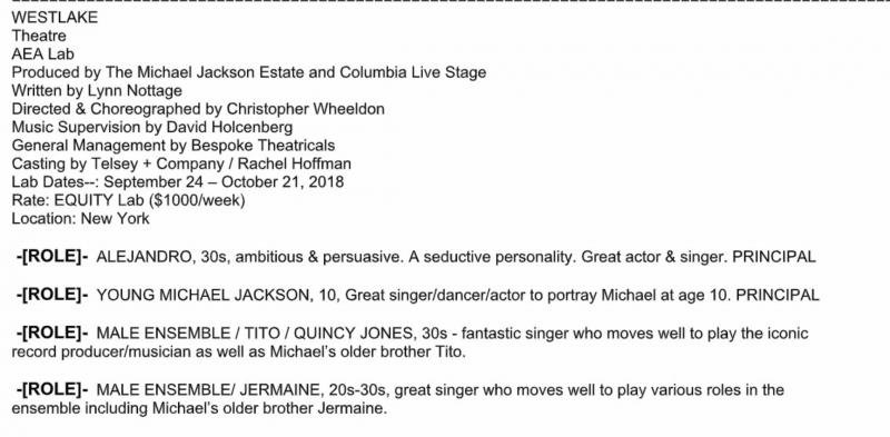 Michael Jackson Musical WESTLAKE to Have NYC Lab Next Month 