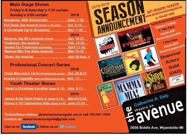 DAG Announces 2018 2019 Season Image