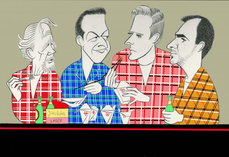 BWW Exclusive: Ken Fallin Draws the Stage - STRAIGHT WHITE MEN Image