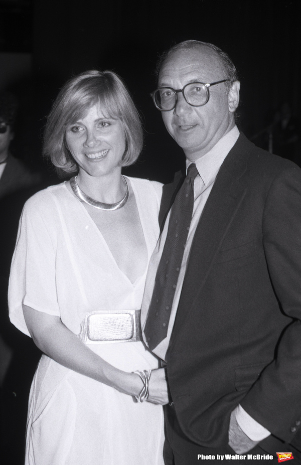 Neil Simon and wife Diane Lander attend a broadway show on August 15, 1990 in New Yor Photo