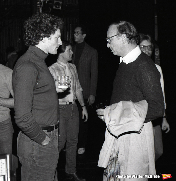 Victor Garber and Neil Simon attending a party after a performance of LITTLE ME at th Photo
