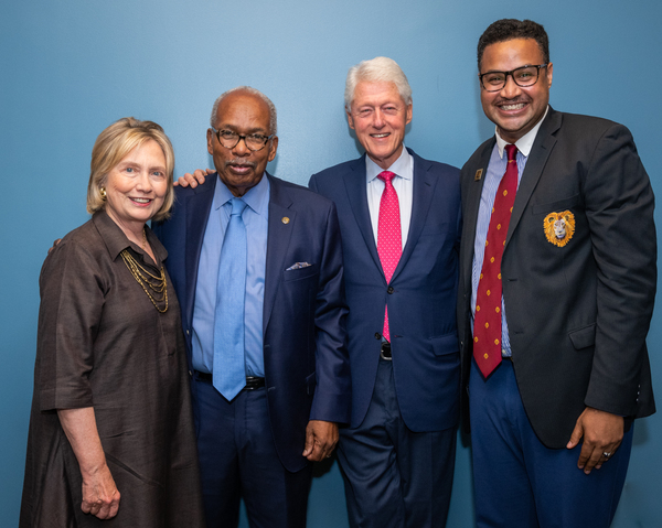 Secretary of State Hillary Rodham Clinton, Ernest Green, President William Clinton, R Photo