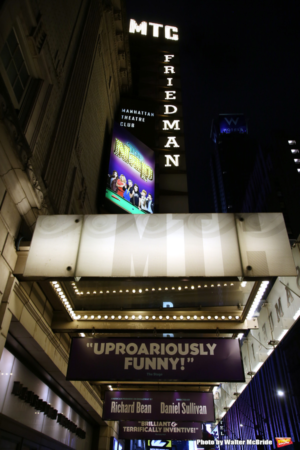 Theatre Marquee of Richard Bean's 'The Nap', directed by Daniel Sullivan at Manhattan Photo