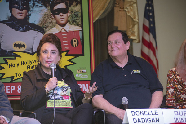 Donelle Dadigan Asnwers fan questions about Exhibit as Burt Ward looks on Photo