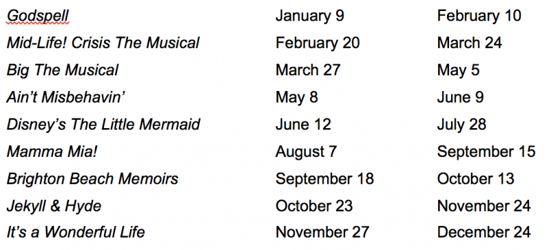 Alhambra Announces 2019 Schedule Image