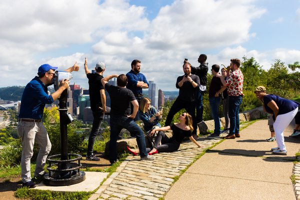 Photo Flash: THE PLAY THAT GOES WRONG Tour Cast Explores Pittsburgh Image