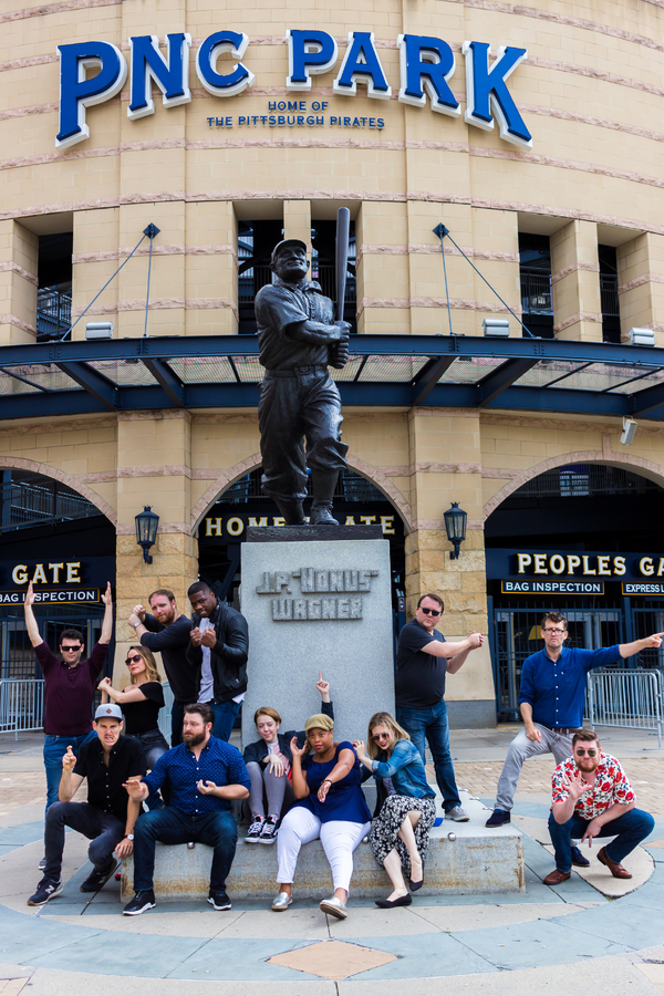 PNC Park, Home of the Pittsburgh Pirates, at Honus Wagner Statue, Pittsburgh, PA Photo