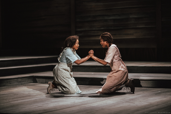 Felicia Boswell as Celie and Danea C. Osseni Photo