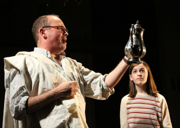 Richard Jay Sullivan as Bruce Bechdel and Carly Williams as Young Alison. Photo