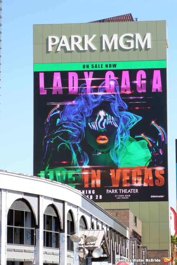 Theatre Marquee for "Lady Gaga Enigma", a concert residency featuring two different s Photo