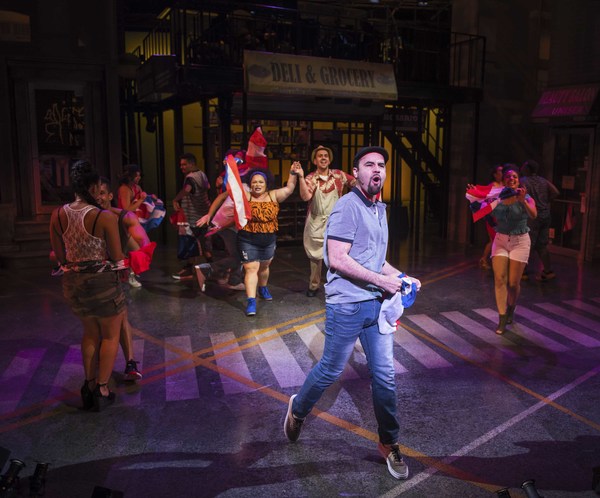 : Ryan Alvarado and the company of In the Heights Photo