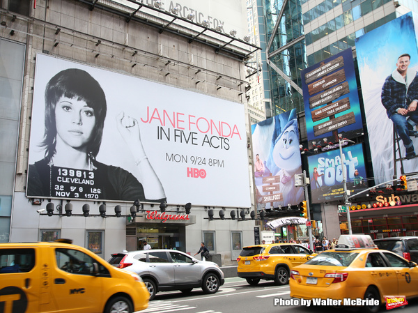 Photo Coverage: Times Square Billboard for HBO's JANE FONDA IN FIVE ACTS Image