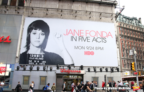 Photo Coverage: Times Square Billboard for HBO's JANE FONDA IN FIVE ACTS Image