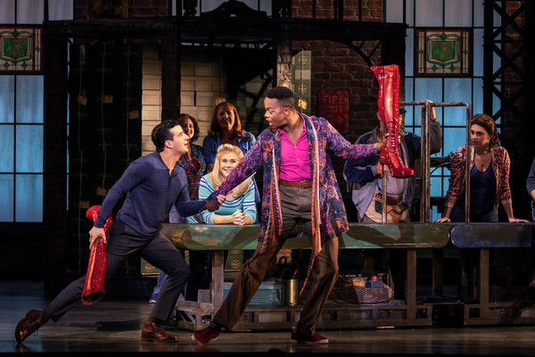 Mark Ballas, J. Harrison Ghee and the cast of Kinky Boots Photo