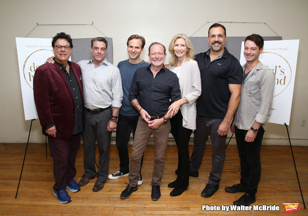Playwright Michael McKeever, Matthew Montelongo, Ryan Spahn, director Joe Brancato, L Photo