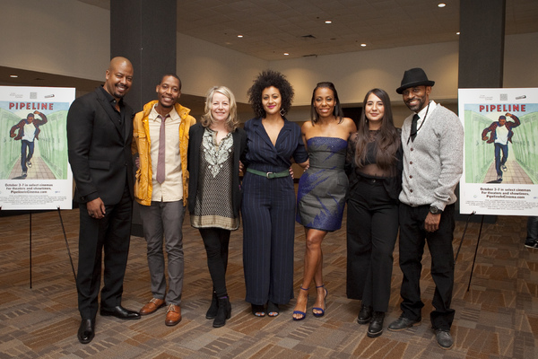 The cast of PIPELINE: Morocco Omari, Namir Smallwood, Tasha Lawrence, Karen Pittman,  Photo