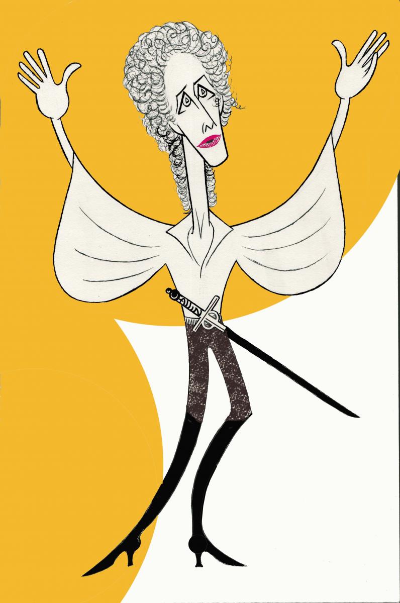 BWW Exclusive: Ken Fallin Draws the Stage - Janet McTeer in BERNHARDT/HAMLET Image