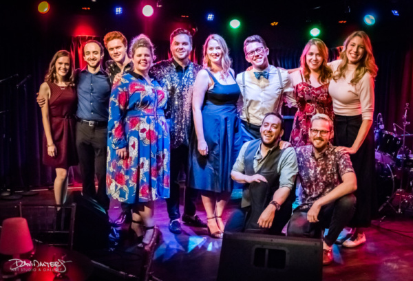 The cast, music director, and music director of Gorgeous: A Barbara Harris Tribute. C Photo