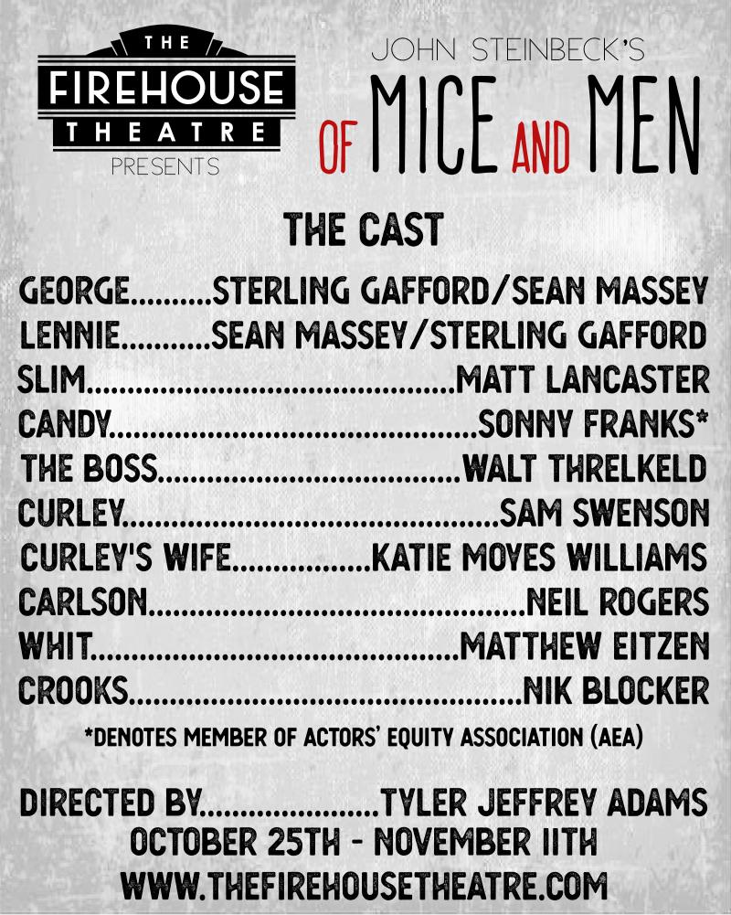 Leading Men Rotate Roles in The Firehouse Theatre's OF MICE AND MEN Image