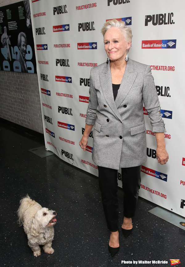 Glenn Close with her dog Pip Photo